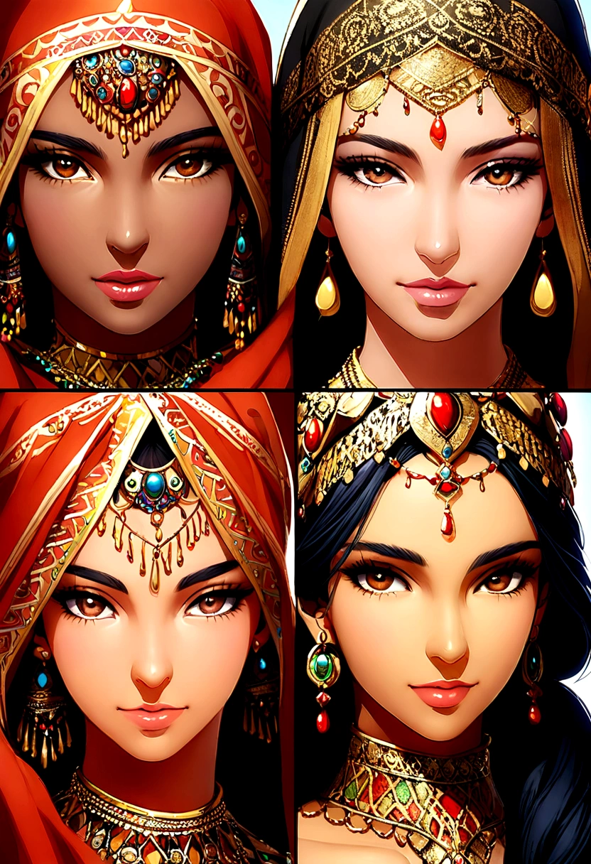 arafed woman in a red and gold shawl and a red dress, middle eastern skin, beautiful arab woman, young middle eastern woman, beautiful iranian woman, arabian beauty, middle eastern, mid shot portrait, detailed face of an arabic woman, 7 0 mm portrait, portrait shot, close - up portrait shot, close up portrait shot, photo of a beautiful woman