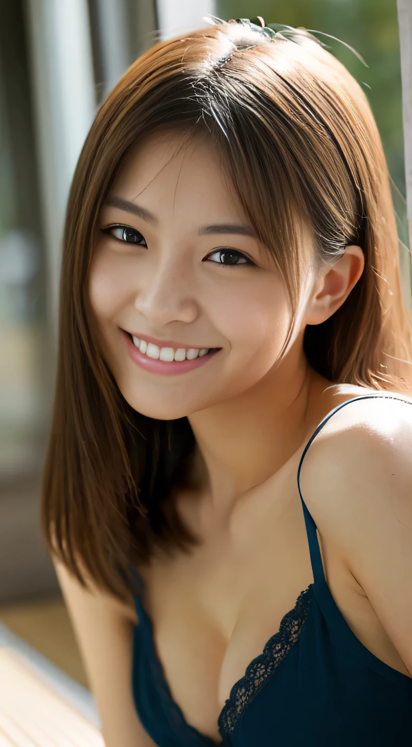 masterpiece,best quality,(Japanese ),((Beautiful girl)),,indoor,(perfect body beauty:1.2),(shy smile),beautiful teeth,