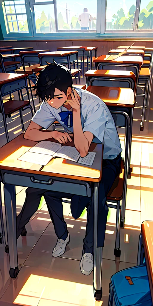 (masterpiece, best quality), school festival, someboys, classroom, noon, in summer