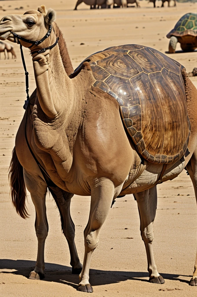 Camel with turtle body