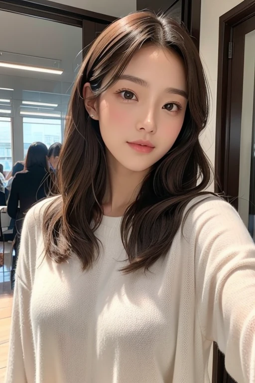 long hair、Brown Hair、Looks like Girls&#39; Generation&#39;s Yoona、White T-shirt、Fluttering skirt、Stiletto heels、Big eyes、C Cup、Cute Nails、Natural Makeup、whole body、Height: 168cm、Model Body Type、I have a supplement