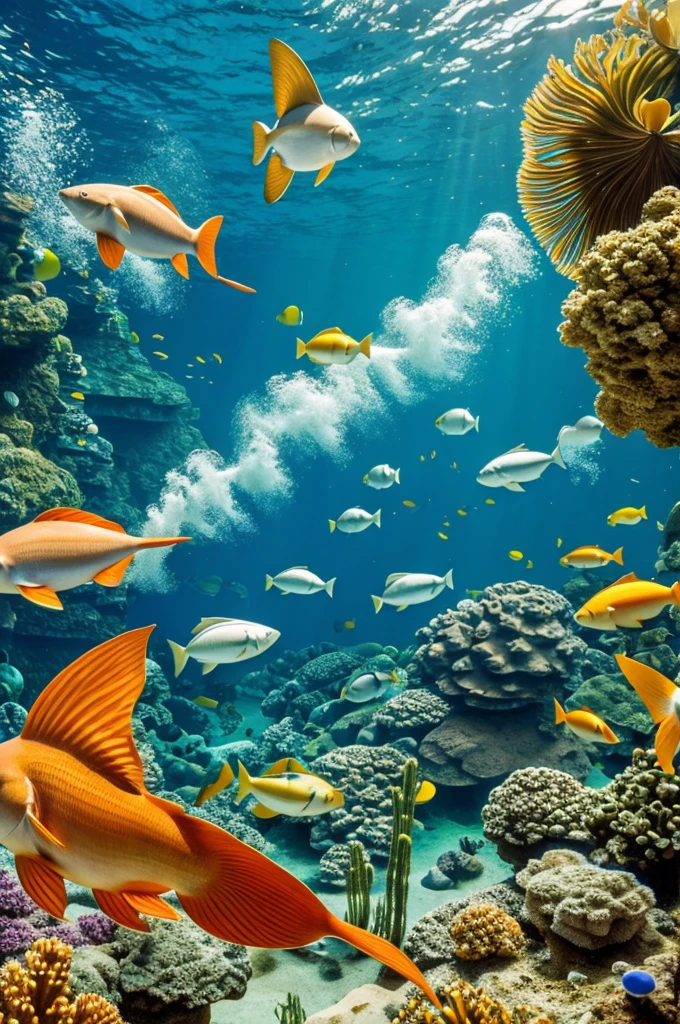 animals with tails and fins