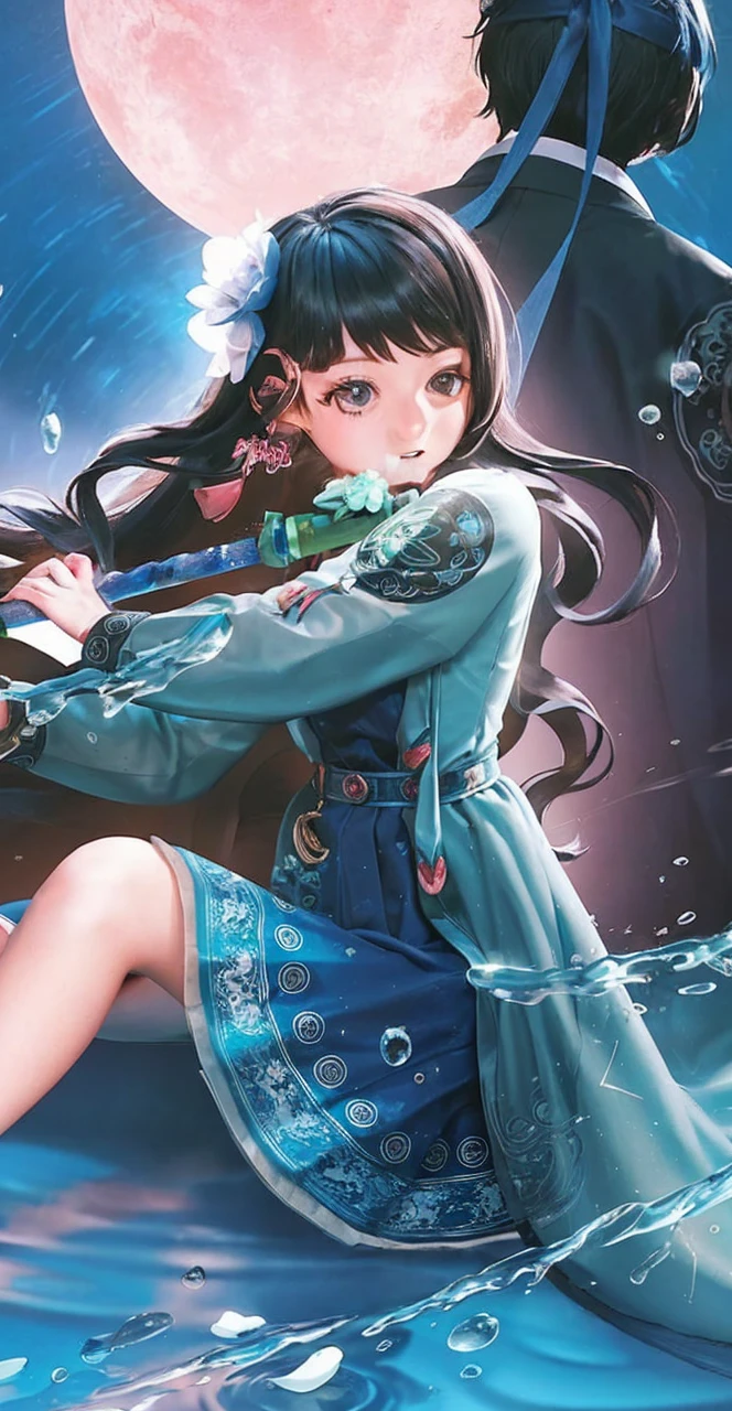 (close up:1.3), On a table, Best quality at best, 1 girl in, (A beautiful girl, Role playing game player:1.2), (16 years old:1.2), Eye clarity is very good, (symmetrical eyes:1.3), NSFW, (hot spring, Cover the body with steam:1.3), The beautiful, Brown eyes, Parted bangs, Brown hair, Top Teeth