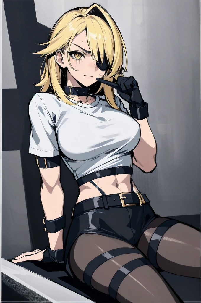 (absurdres, 8k, 4k, masterpiece, hyper extreme detailed:1.2), (masterpiece), best quality, expressive eyes, highres, perfect eyes, 1girl, perfect face, perfect hands, standing, belt, 1girl, blonde hair, eyepatch, perfect anatomy, eyepatch, long hair, platinum blonde hair, muscular, toned body, strong, empty eyes, blank stare, crazy face, crazy eyes, crazy smile, gloves, graphic t- shirt, small, golden eyes, deadpan, expressionless, shaded face, messy hair, crazy hair, city background, heroic, half body, cowboy shot, night time, stars, night sky, hand on head, wind, windy, pantyhose, covered abdomen, bondage, bdsm, bound, bdsm, tape gag, tape, tape bondage, restrained, tape wrapped, wrap gag, bondage, taped wrists, taped breasts, taped mouth, taped elbows, taped forearms, standing up, 1girl, arms behind back, shocked, wide eyes, sitting down, struggling, shaking around, , 1guy, kidnapper, hand on throat, groping, hand on breasts, crotch rope, vibrator, aroused, horny, turned on, groping, groped, captured, fearful, scared,