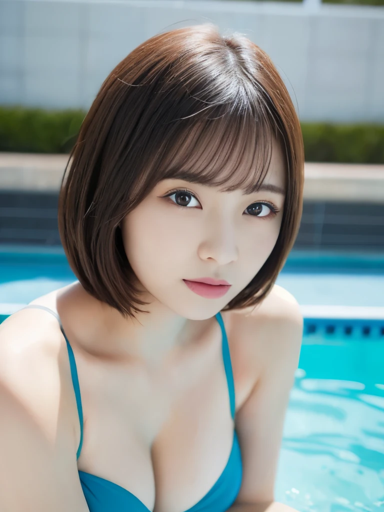 Tabletop, Highest quality, figure, Very detailed, In detail, Highest Resolution, 8,000 people Wallpaper, Fully dynamic configuration, Beautiful and delicate eyes, bikini, Medium Short Hair, Large , Natural color lip, random and sexy po,random、(8,000 people, Ultra A High Resolution, Highest quality, Tabletop:1.2),(18-year-old:1.2)、(avert your eyes)、8,000 people、Japanese girl raw々new portrait、Realistic、Ultra A High Resolution、Highest quality、 (Big Breast2),((Swimsuit :1.4))、break (Natural skin texture、Detailed skin、Surrealism、Extremely clear)、Intricate details、Depth of written boundary、Korean Idol、Nogizaka Idol、Aiming to become a gravure idol、Actress Model Poses