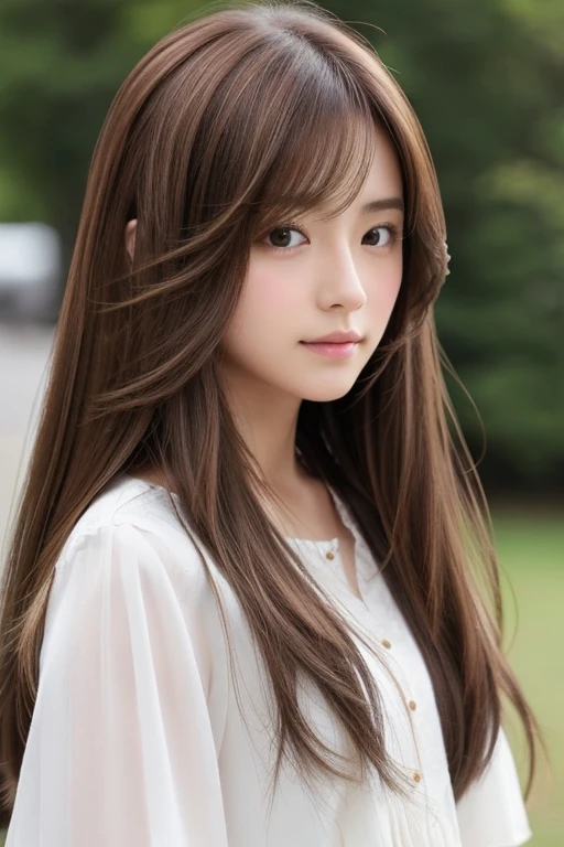 long hair、Brown Hair、Looks like Girls' Generation's Yoona、White T-shirt、Fluttering skirt、Stiletto heels、Big eyes、C Cup、Cute Nails、Natural Makeup、whole body、Height: 168cm、Model Body Type、I have a supplement