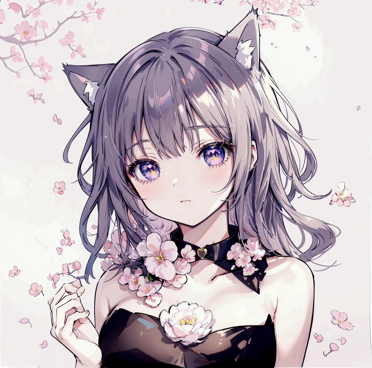 Anime Girl with cat ears and flowers in her hair, beautiful Anime catgirl, cute Anime catgirl, Anime Girl with cat ears, very beautiful Anime cat girl, Anime catgirl, (Anime Girl), Charming cat girl, girl with cat ears, Anime cat, Beautiful young catwoman, Very beautiful and cute cat girl, cute Anime Girl, beautiful Anime Girl