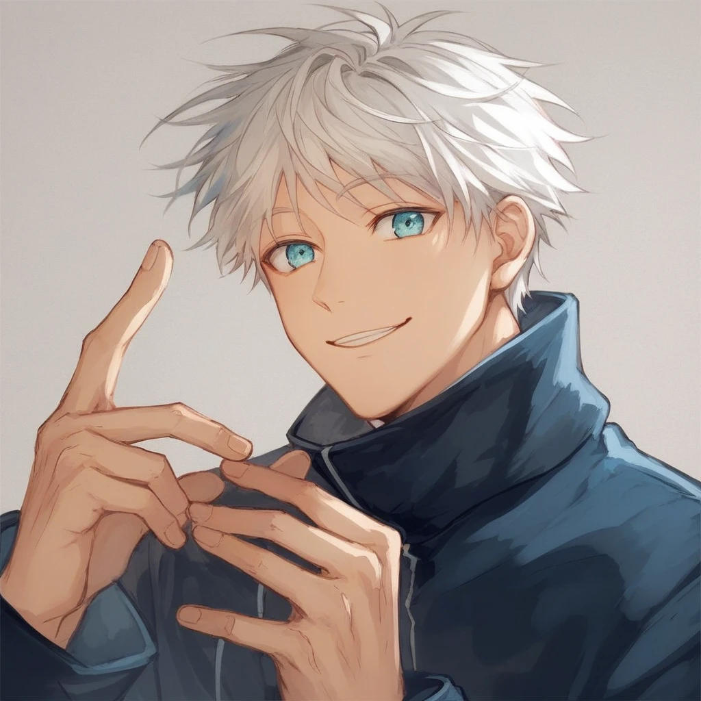 score_9, score_8_superior, score_7_superior,
SatoruGojo, alone, smile, short hair, Long sleeve, One boy, Mouth closed, Jacket, superiorper body, Men's Center, Blurred, night, Blurred background, High collar, Blindfold, eyes covered, black Blindfold, purple Jacket,