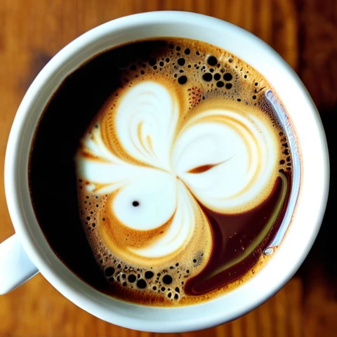 cup of coffee from above, ultra hd