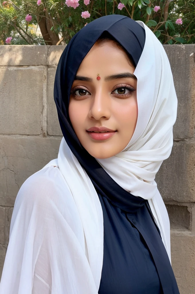 Mujhe ek aesi image bana ker do jise ek japani ladik hijab pehen ker khadi ho or उस के hand me  phone rakha ho