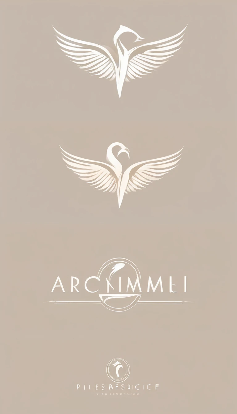 Create a cinematic, abstract symbol for a film production company based on stories and music. The logo should represent the companionship between a boy musician, A Storyteller Fantasy Bird and a Dreamy Feather. Minimalist symbol design