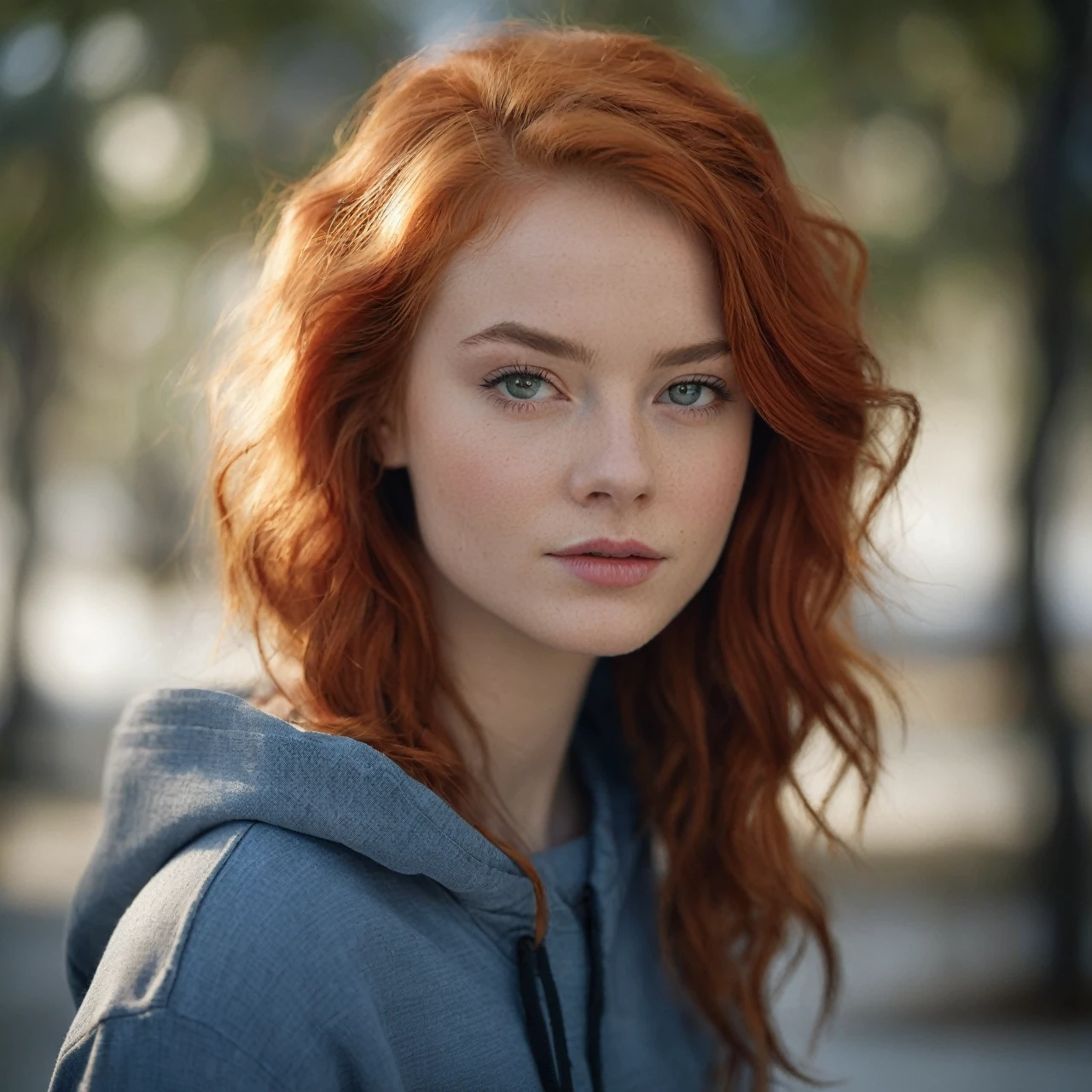 {type: photoréaliste}{subject: femme de 21 ans rousse aux yeux clairs, allongée sur un lit dentelle noire}{environment: chambre avec draps blancs et doux, éclairage ambiant chaud}{details: cheveux roux légèrement ondulés, cils courbés, pose détendue, corp entier}{style: réaliste, détaillé}{camera: Canon EOS R5, objectif 50mm f/1.2, prise de vue moyenne}{lighting: lumière naturelle et douce, ambiance chaleureuse}{resolution: 4K, haute définition}