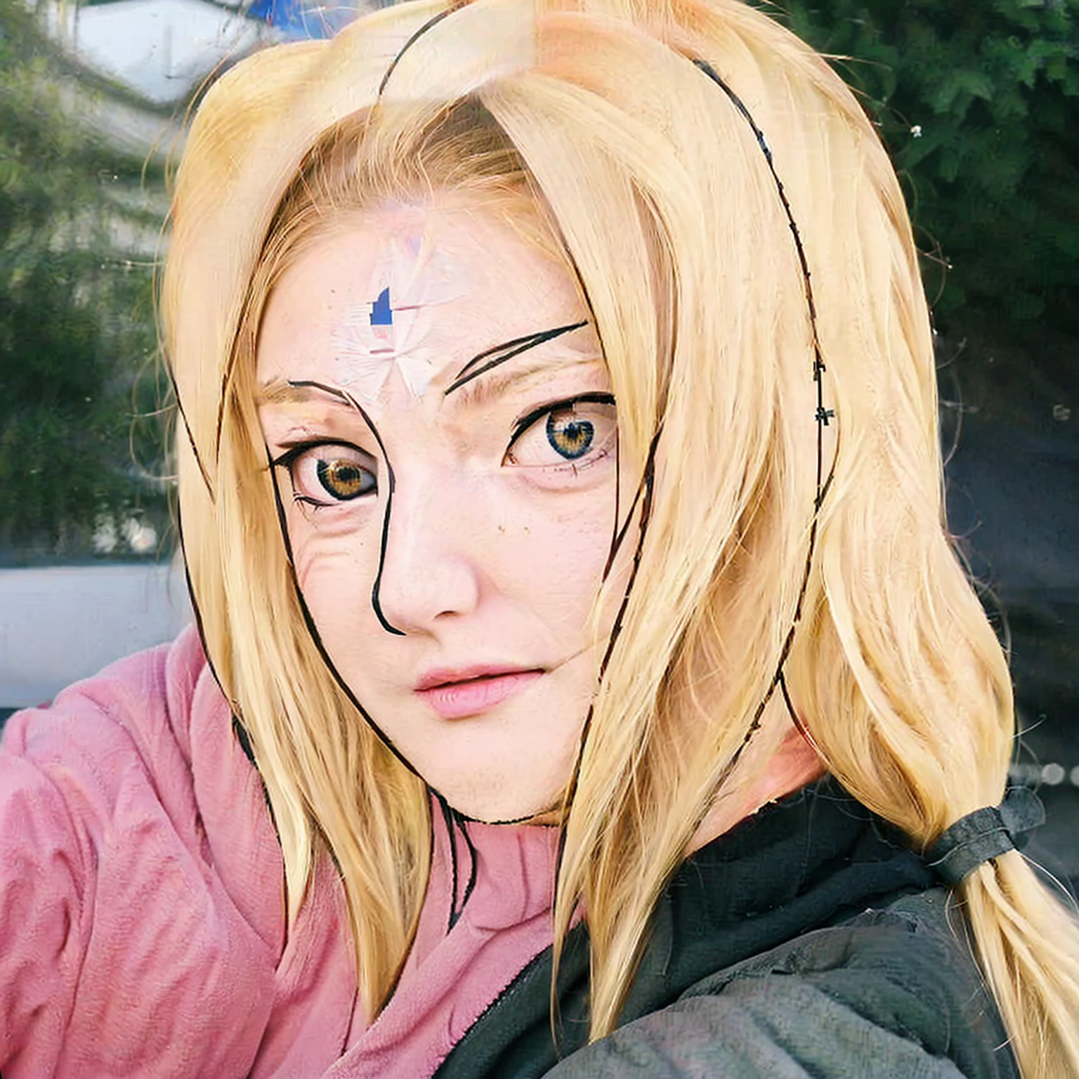 anime girl with long blonde hair and a blue cross on her forehead, tsunade from naruto, haruno sakura, sakura haruno, from naruto, itatchi uchiha, sakura haruno in slug sage mode, hinata hyuga, princess 'kida' kidagakash, as an anime character, sakimi chan, hinata hyuga from naruto