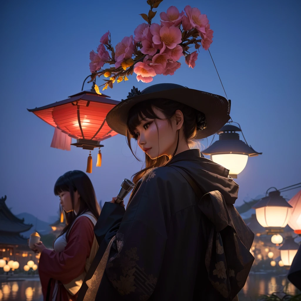 A woman holding a blender, Girl under the lantern, Holding a lantern, Drinking tea and paper lanterns, 夏日的evening, Photos taken at night, at night设置, Low profile, sha xi, evening, Summer Night, Brandon Wolfel, evening, Night lighting, Shot with Canon 80D, at night, Chinese Girl, Gemma Chan