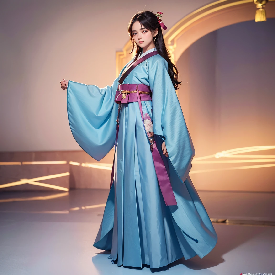 (masterpiece, best quality), ultra detailed, high resolution, 16k, the most beautiful face in the world, perfect face, delicate facial features, highly detailed beautiful face and eyes, shiny skin, highly detailed background, elaborately designed, fine cloth texture, BREAK, (gorgeous and stunning teenage girl in hanbok:1.5), (perfect make-up:1.3), deeply in love, full of elegance, (full body:1.5), (three view drawing, front and back and side, character sheet:1.2)