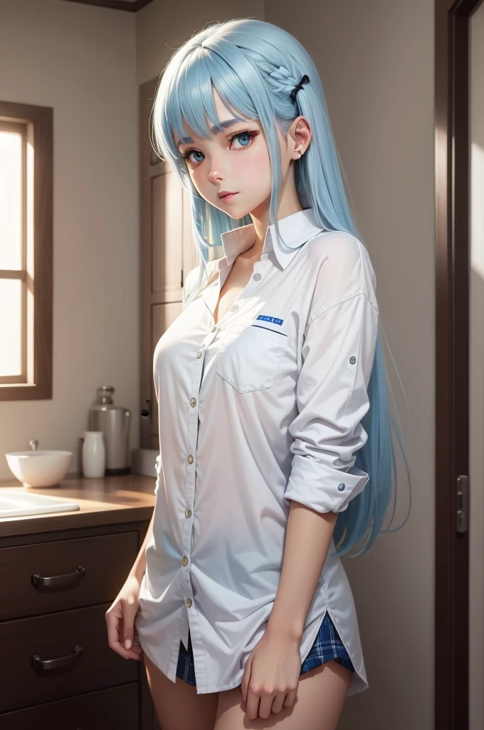 This character is the theme,Generate other wallpapers about her,Eyes on the floor,Do not change the character's appearance or clothing