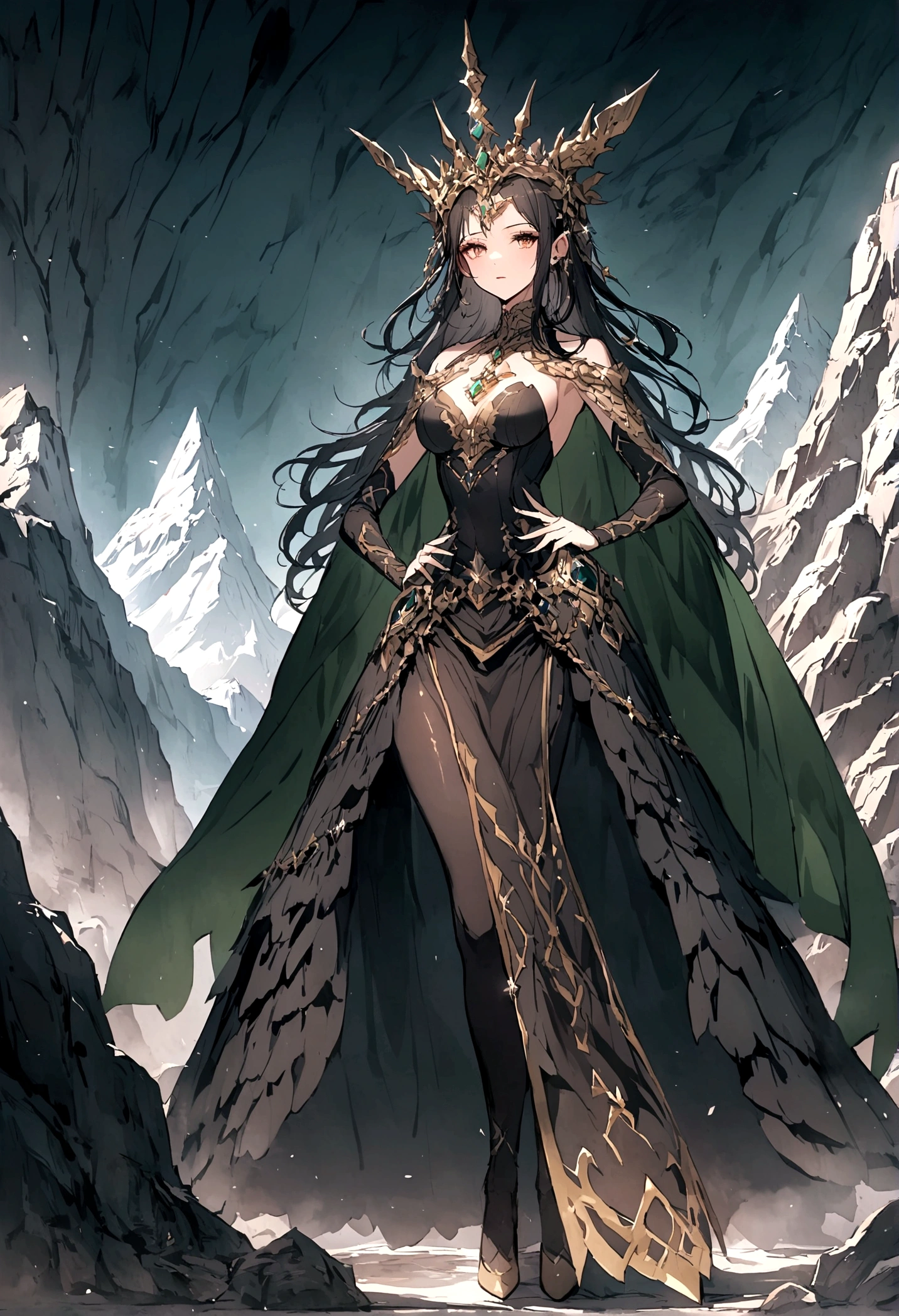 (Idol),16yo,Beautiful,cute girl,((loli with extremely cute and beautiful black hair)),((((long hair:1.1,her ear breathing)))),(((green_eyes:1.3))),intricate eyes,beautiful detailed eyes,symmetrical eyes,big eyes:1.5,enchanting bright eyes studded with gold and silver dust,(((pinky and glowing_skin,shiny body,plastic glitter skin,exaggerated shiny skin,illuminated skin))),upward breasts,(detailed body,(detailed face)),daring,zettai ryouiki,show skin,best relationship with four fingers and one thumb,((girl trembling with sexual climax))
Break ((ornate fantasy paladin armor with gold accents), (white gloves,white elegant clothes,(((intricate outfit,intricate clothes,embroidered outfit,ornate outfit,embroidered clothes,ornate clothes))),(dynamic pose:1.0),embarrassed,(centered,scale to fit dimensions,Rule of thirds),((snowy pine forest)),winter,scenery:1.25,((intricate scenery)),((snow forest background)),(Glossy winter ornaments),highres,sharp focus,(ultra detailed,extremely detailed),(photorealistic artwork:1.37),(extremely detailed CG unity 8k wallpaper),(((vibrant colors,vibrant theme))),(intricate),full body,(perfect body),standing,