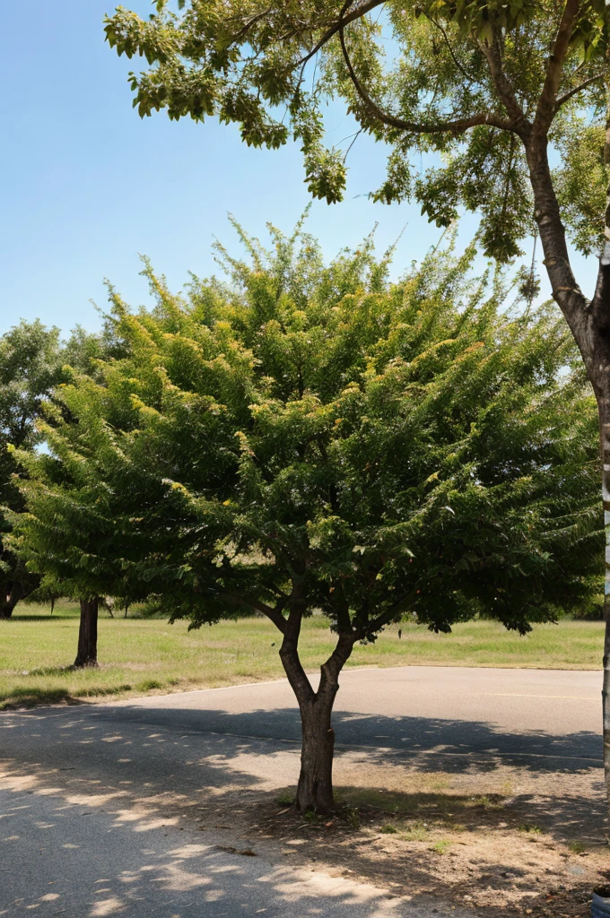 Real photo of wild peach tree