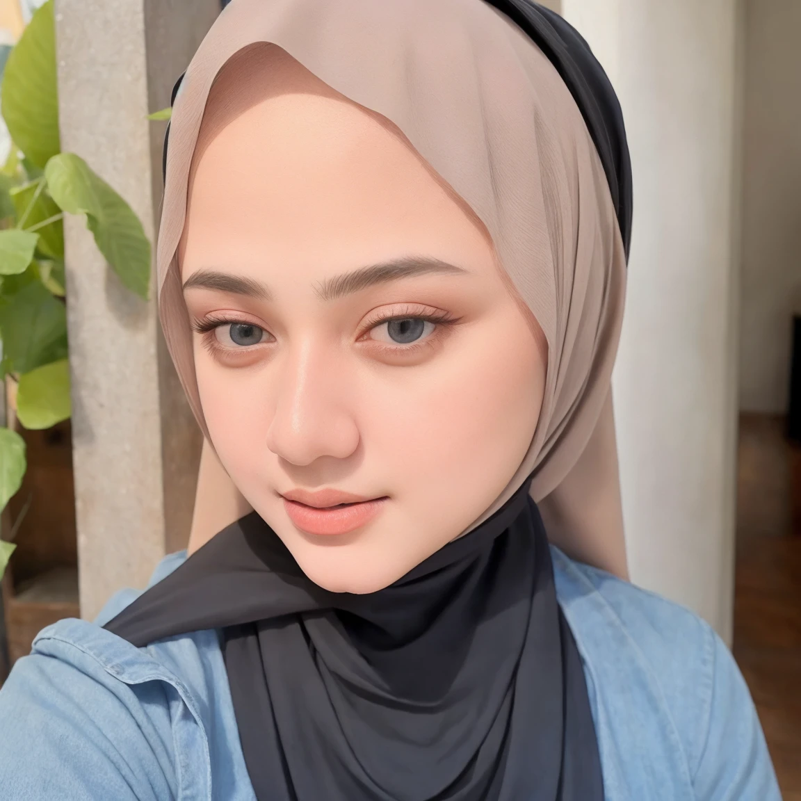 (((masterpiece)))beautiful woman age 20, wearing a hijab with glass, dressed white politely as a Muslim woman and wearing accessories, neat, elegant, perfect body, background city, full body, perfect face, perfect finger, very detail, all perfect, pose model, best Quality, 4k, super detail, selfie instagram