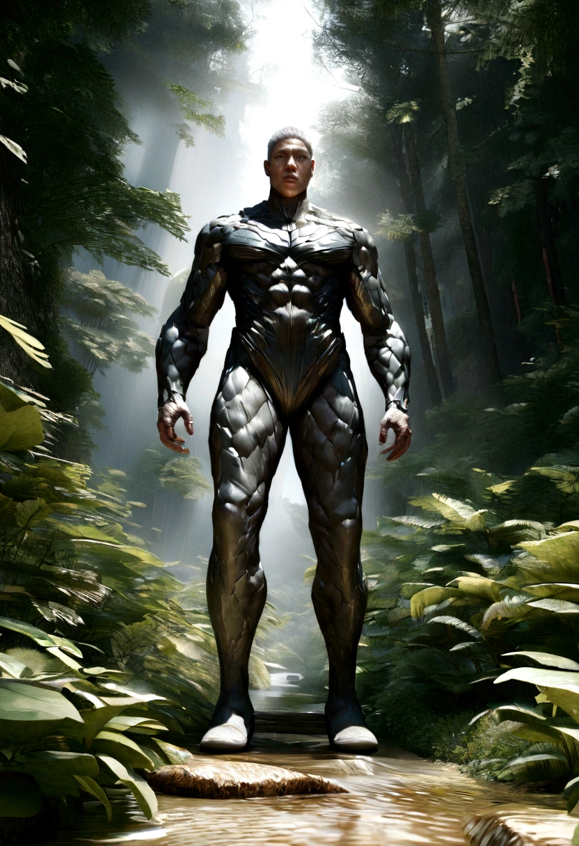 Giant, 楽山大仏のRealistic描写, Seamlessly blending with nature, Surrealism, Super detailed, Realistic:1.37, 3D Rendering, Cinema Lighting, Divine Light, 超High resolution, masterpiece:1.2, Textured skin, Highest quality, High resolution