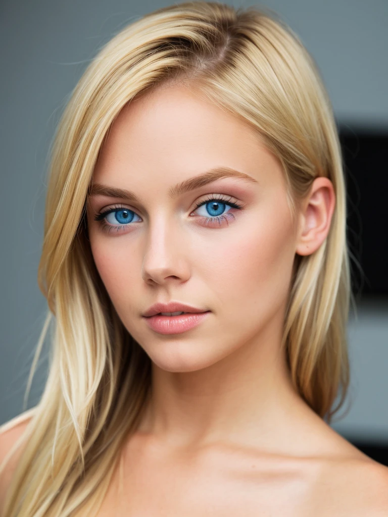 Blonde blue eye realistic 