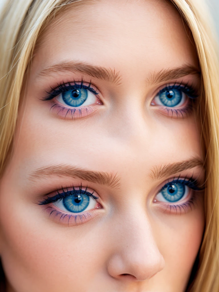 Blonde blue eye realistic