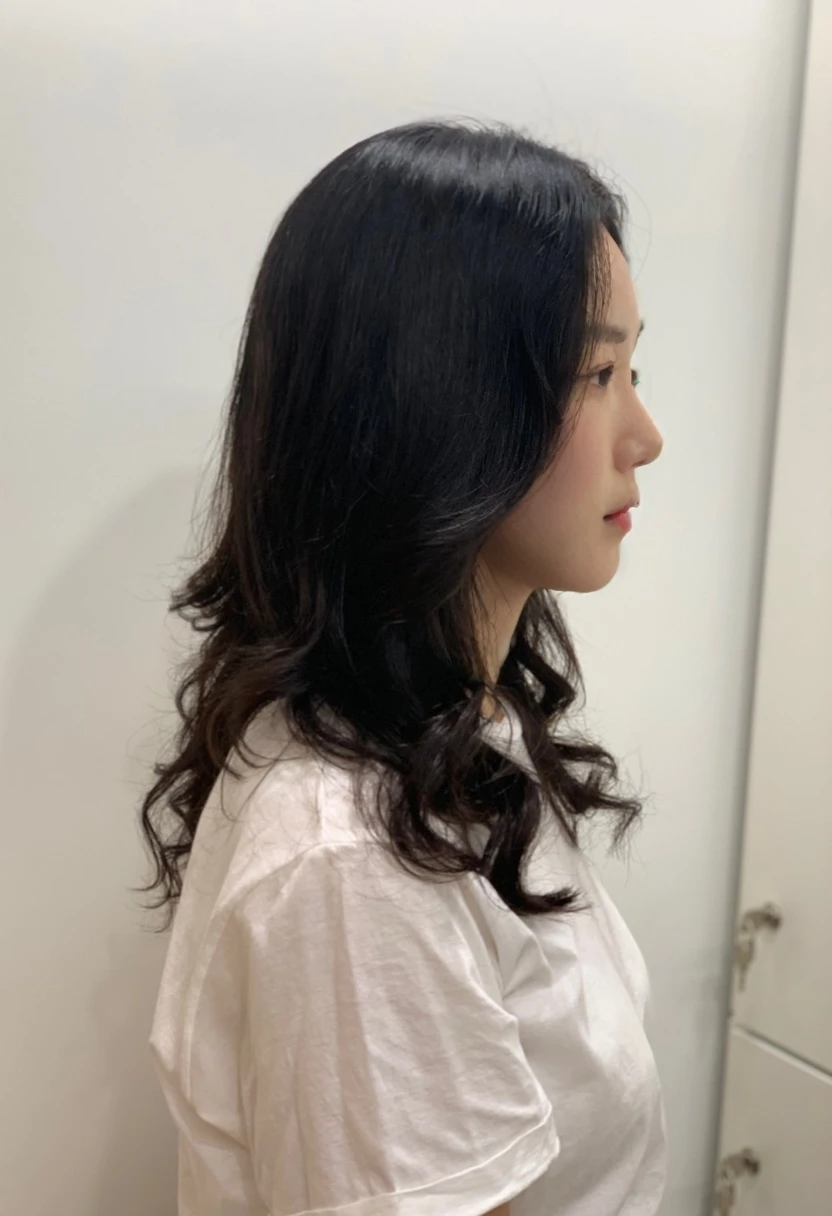 Best Quality, 8k, Masterpiece, (Portrait: 1.3), (photo realistic:1.4), (hyper realistic:1.4), Sharp Focus, looking at viewer, (smoother lighting:1.1), (increase cinematic lighting quality:0.9), realistic lighting, backlighting, light on face, ray trace, (brightening light:1.2), (Increase quality:1.4), sharp detail, (best quality real texture skin:1.4), finely detailed eyes, black_eyes, finely detailed face, 25 year old Korean woman