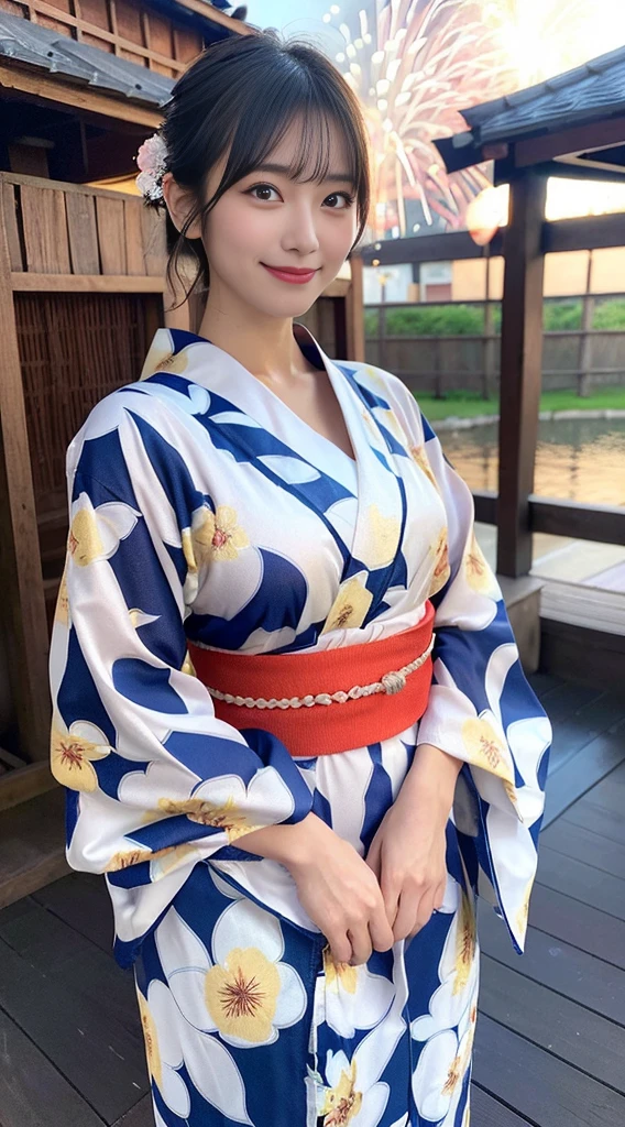 (8K、Raw photography、top-quality、masterpiece:1.2)、(reallistic、Photorealsitic:1.37)、The ultra -The high-definition、1 girl in、cute little、solo、natta、(Nasal redness)、(A smile:1.1)、(are open)、Colossal tits、beautidful eyes、(short-hair:1.2)、(((Fireworks in the sky、natta)))、(kimono、yukata)、cleavage on the chest、perfect bodies、Perfect fingers、profetional lighting、goddess of Japan、gravure、Detailed face and skin texture、A detailed eye、Raw photo、((Perfect ))、(((fullnude)))、((Disheveled yukata))、((are visible))、((Female genitalia are visible))、((sexypose))
