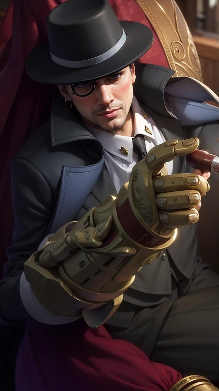a guy in a white suit and red scarf holding a sword, son of sparda, handsome guy in demon slayer art, Best quality, masterpiece, detailed skin texture, detailed clothes texture, detailed face, super detail, 8k, intricate detail, 1 boy, The color doesn't change, Muscle guy, 1 guy.
