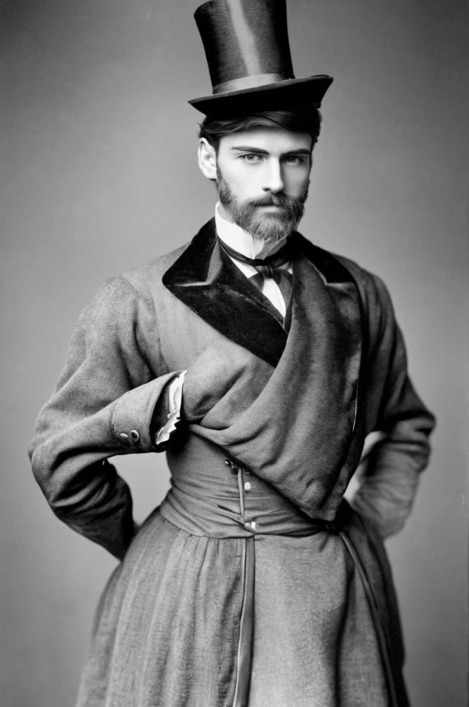 ((Best Quality)), ((Masterpiece)), (detailed), Victorian era man. Handsome man. YOUNG, square jaw. victorian clothing. whole body. Handsome, Handsome.