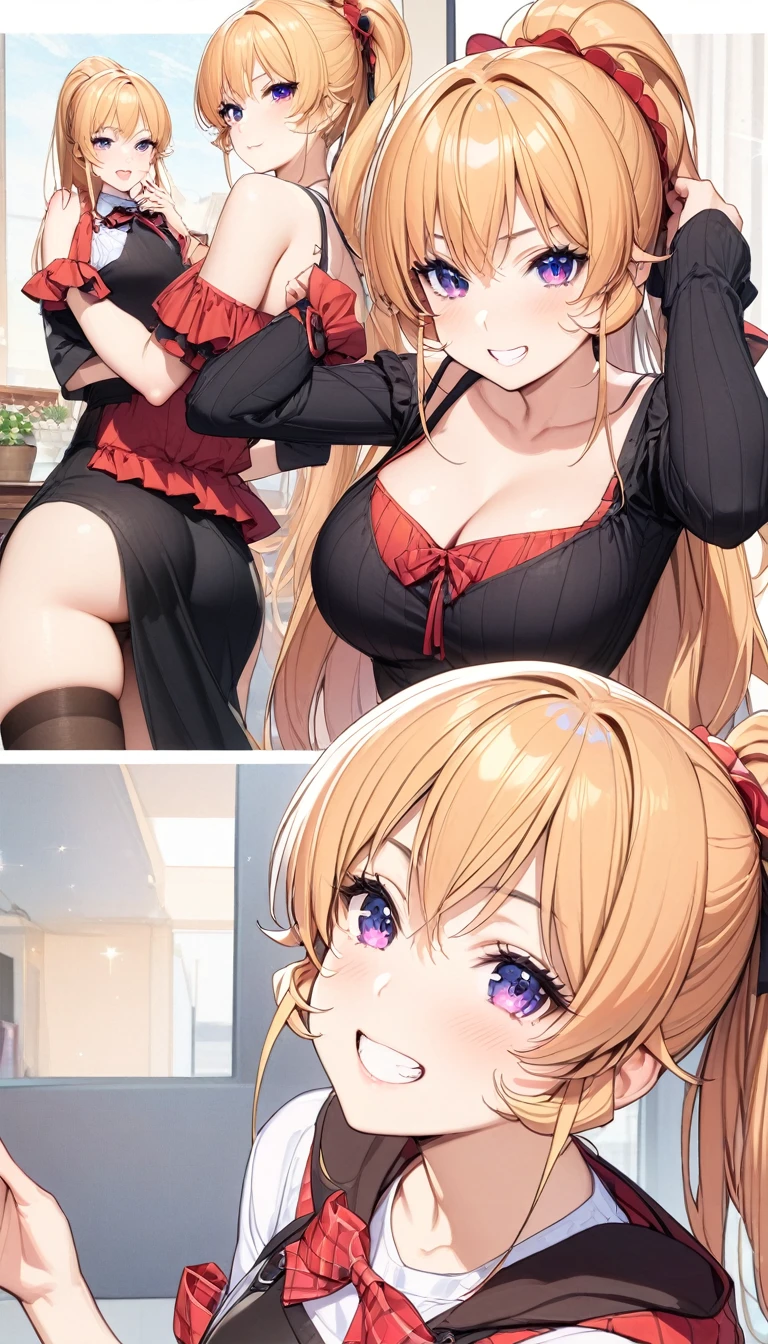 (masterpiece),(Highest quality),(Very detailed),(Best illustrations),(Best Shadow),Natural Light,(Detailed Background),(とてもbeautiful)(masterpiece),(Highest quality),(Very detailed),(Best illustrations),(Best Shadow),(Detailed Background),(とてもbeautiful), masterpiece, Highest quality, High resolution,,(masterpiece1.5),super high quality, Super detailed,Perfect drawing,One girl,alone,beautiful,(Gal Fashion:1.3),(Gal transformation:1.2),grin,accessories,skirt,Sparkling,Super cute,(I confess Erina:1.2),(Highest quality,High resolution,masterpiece:1.2),Super detailed,Vibrant colors,View here,beautiful女性、光沢のあるbeautiful肌,、((Clear Face))、High Resolution、Vibrant colors、完璧なbeautiful女の子、