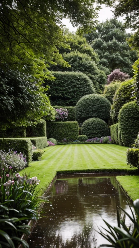 Rain in an English Garden　