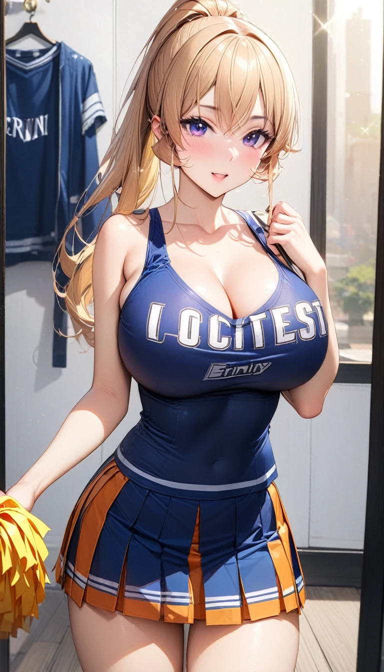 (masterpiece),(Highest quality),(Very detailed),(Best illustrations),(Best Shadow),Natural Light,(Detailed Background),(とてもbeautiful)(masterpiece),(Highest quality),(Very detailed),(Best illustrations),(Best Shadow),(Detailed Background),(とてもbeautiful), masterpiece, Highest quality, High resolution,,(masterpiece1.5),super high quality, Super detailed,Perfect drawing,One girl,alone,Large Breasts,beautiful,Cheerleader,support,Sparkling,Super cute,(I confess Erina:1.2),(Highest quality,High resolution,masterpiece:1.2),Super detailed,Vibrant colors,View here,beautiful女性、光沢のあるbeautiful肌,、((Clear Face))、High Resolution、Vibrant colors、完璧なbeautiful女の子、