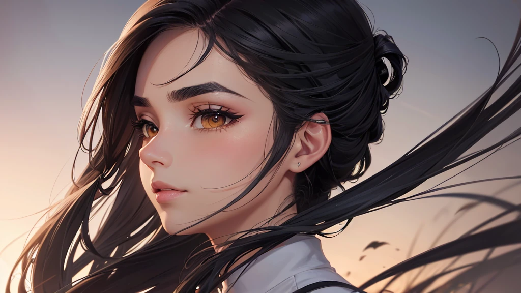 Fantasy Art, photorealism, dynamic lighting, art station, poster, volumetric lighting, very detailed faces, (Uniforme oficial: 1.4), broad, naked, delicate clavicle, full breasts