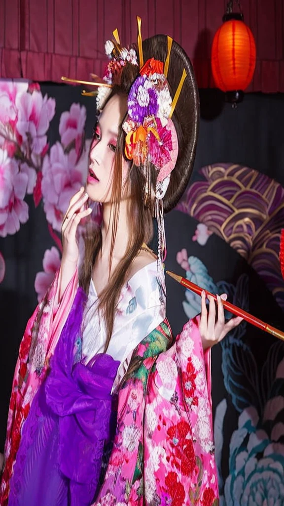 （and souls（2-dimensional））There is a woman sitting on the bed wearing a red ribbon., style of takato yamamoto, takato yamamoto aesthetic, utamaro kitagawa style, inspired by Itō Shinsui, Yasunari Ikenaga, by Takato Yamamoto, shinsui ito, masami kurumada&#39;s style, supervision: Shinsui Ito