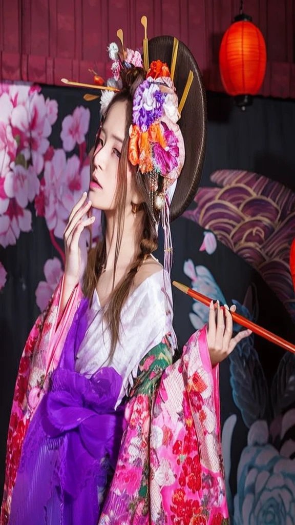 （and souls（2-dimensional））There is a woman sitting on the bed wearing a red ribbon., style of takato yamamoto, takato yamamoto aesthetic, utamaro kitagawa style, inspired by Itō Shinsui, Yasunari Ikenaga, by Takato Yamamoto, shinsui ito, masami kurumada&#39;s style, supervision: Shinsui Ito