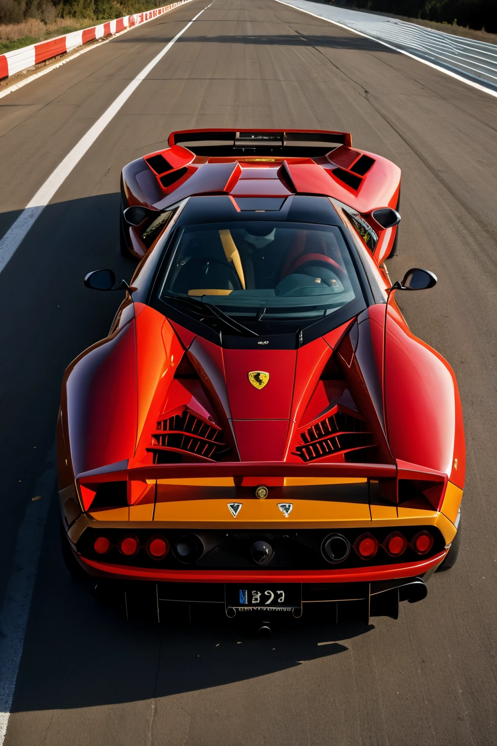 ferrari 430 + lamborghini countach + merge