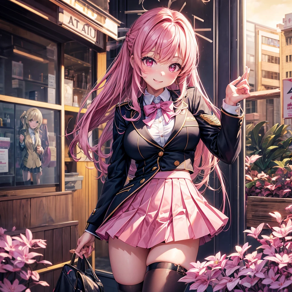 best quality,8K,smile,blazer,ribbon on uniform,mini skirt,high school girl,multiple girls are depicted,harem,idol group,photo shoot,long hair,wearing a cardigan,highest quality,big breasts,happy girl,horny girl,pink eyes,perfect face,standing position,I have my hands in my pockets,letting down one's Bangs,beautiful eyes,gym,girls hugging each other,smooth hair,multicolored hair colors,naughty girl,beautiful girl,beautiful girl,loose socks,Future Fashion,Clothing of the future,Uniform of the Future,image