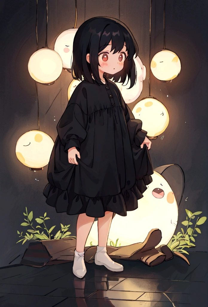 A girl with black hair and slightly long short hair