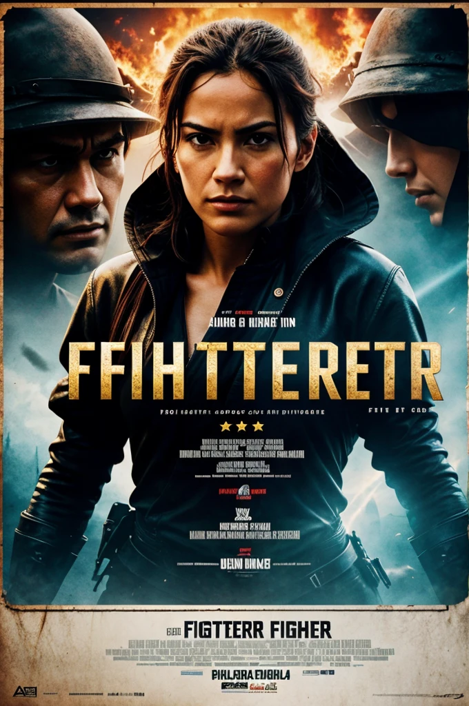 Fighter movie create poster
