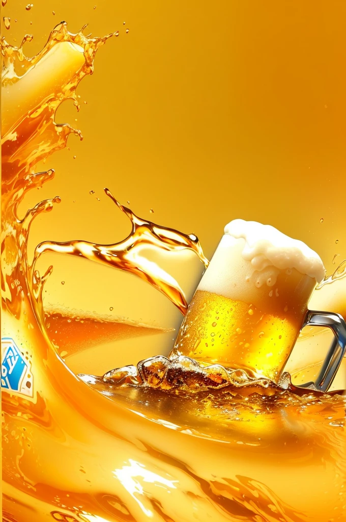 there is a beer glass with a splash of liquid on it, beer advertisement, cold beer, beer, Wallpaper - 1 0 2 4, surface with beer-texture, beer being drank and spilled, Bar Background, beer logo, drinking beer, phone wallpaper, Background Bar, Liquid simulation background, phone wallpaper, beer in hand, cinematic beer, drinking a beer, Liquid Gold