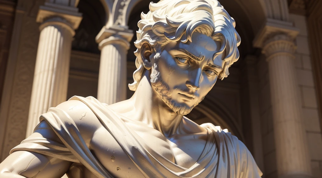 Marcus Aureliu Bust of statue (obra-prima) (8k high resolution) (melhor qualidade) (Ultra Definition) (Ultra realista)(Foto RAW) (Foto realista) (bright illumination)