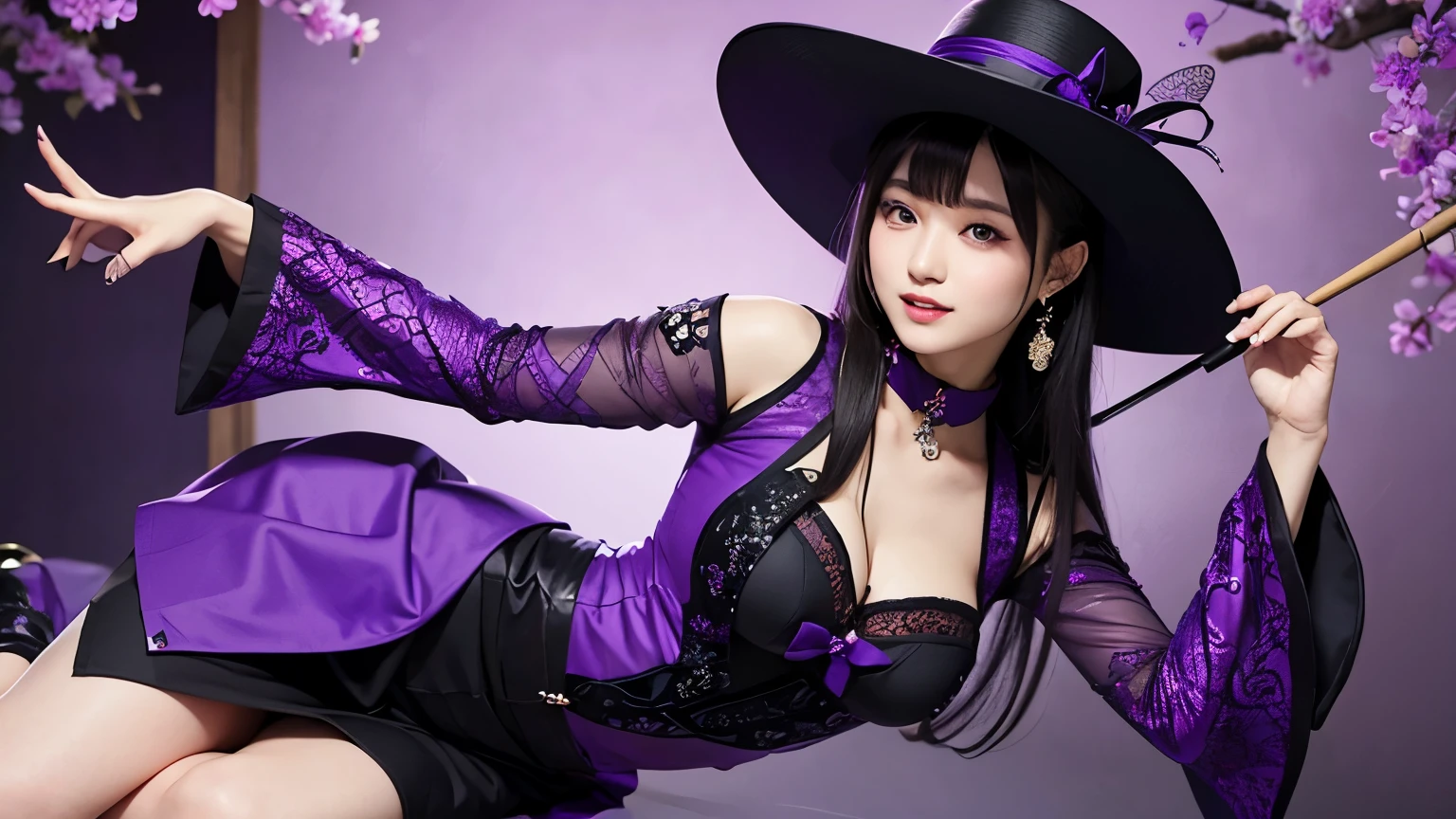 Pubic hair grows、、During sexual、Smile full of happiness、((During hard sex:1.3))、Pink Panties、、Panting face、Lacking、After being attacked、、Sweating、Expression in a state of excitement、short-hair、eye glass、((Gorgeous witch costumes))