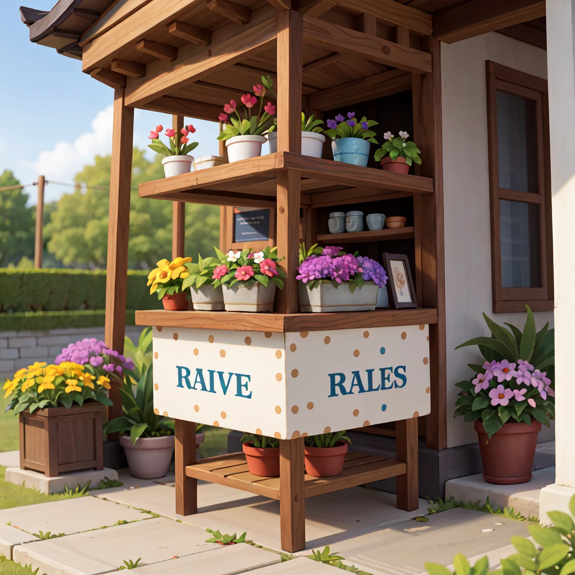 Flower stand,White