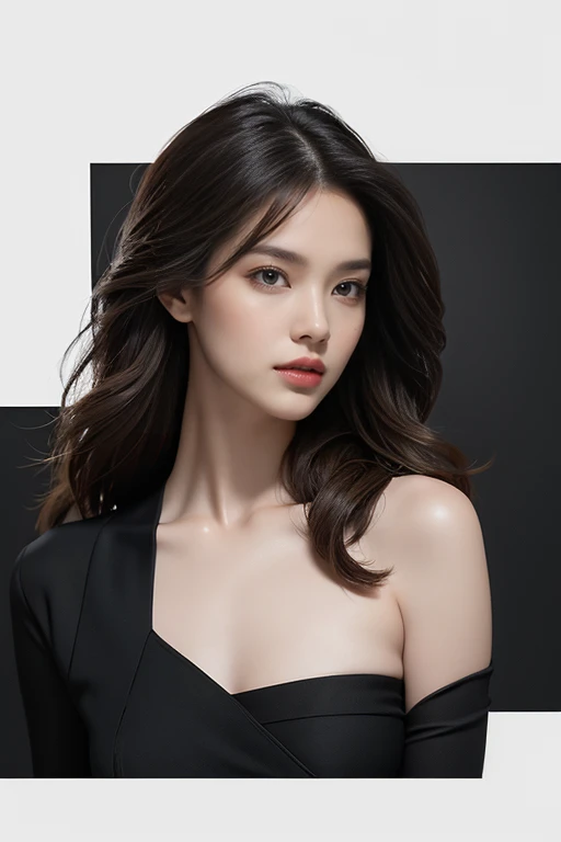 highest quality、4K、Perfect Face、Perfect Style、perfect body、Sunburn、beautiful lady、mature、long curly layer brown hair、Swept-back hair、full body, sexy 、charming、healthy、of the highest quality、8K、red dress, windy hair,
Abstract shapes, deep grayscale tones, polygon fragments, geometric patterns, low-light monochrome background, polygonal shadows, composition of straight lines and sharp angles, facet of modern art, deep textured base for digital art, minimalist style, dynamic contrast of light and shadow, contemporary graphic design, background for visual concepts, upscale matte finish, meticulous attention to detail