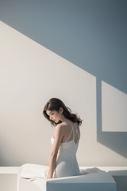 highest quality、4K、Perfect Face、Perfect Style、perfect body、Sunburn、There is a beautiful lady、mature、long curly layer brown hair、Swept-back hair、full body, sexy 、charming、healthy、of the highest quality、8K、
Futuristic architecture design,smooth white ribbed structure creating curves,design suggesting flexibility,monochromatic color scheme emitting serenity,surface softly reflecting light,delicate gradation,stillness akin to being enveloped in morning mist,minimalism,simple yet impactful sculptural beauty,spirit of modernism architecture,shadow play through light manipulation,harmony between structure and space,sculptural elements as visual art,