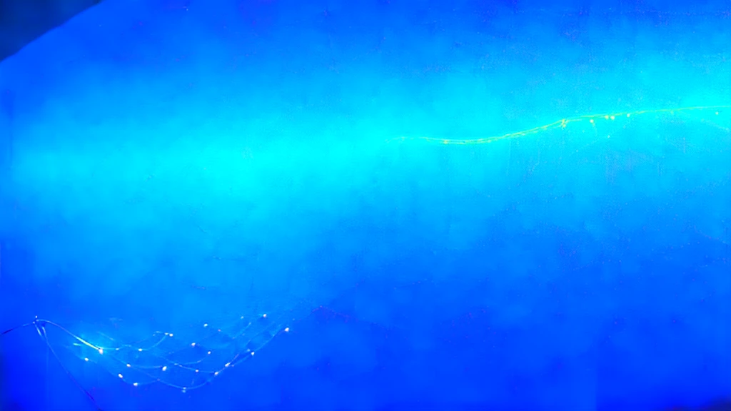 Line-based visualization: glowing wave on translucent background, blue, 8k, wireframe --ar 7:5