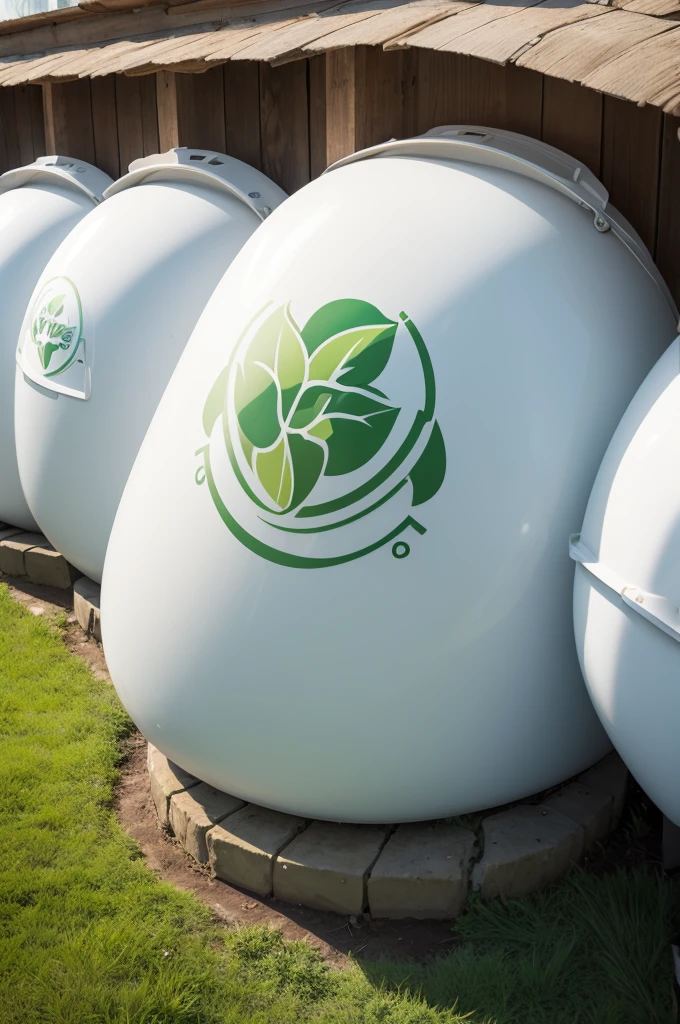 Beautiful and chic logo about biogas