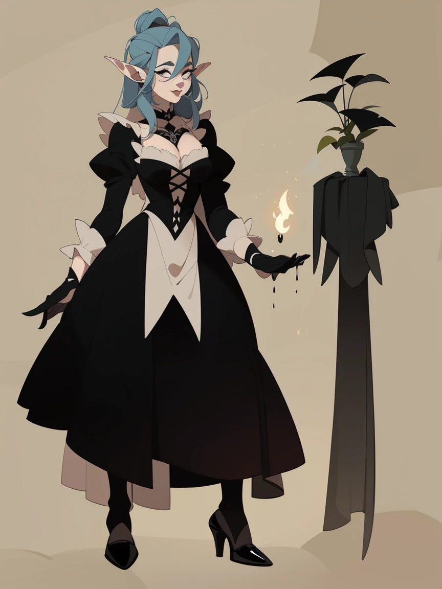 Adopting the concept of personality, Cute female troll , ((Gothic)), Full body