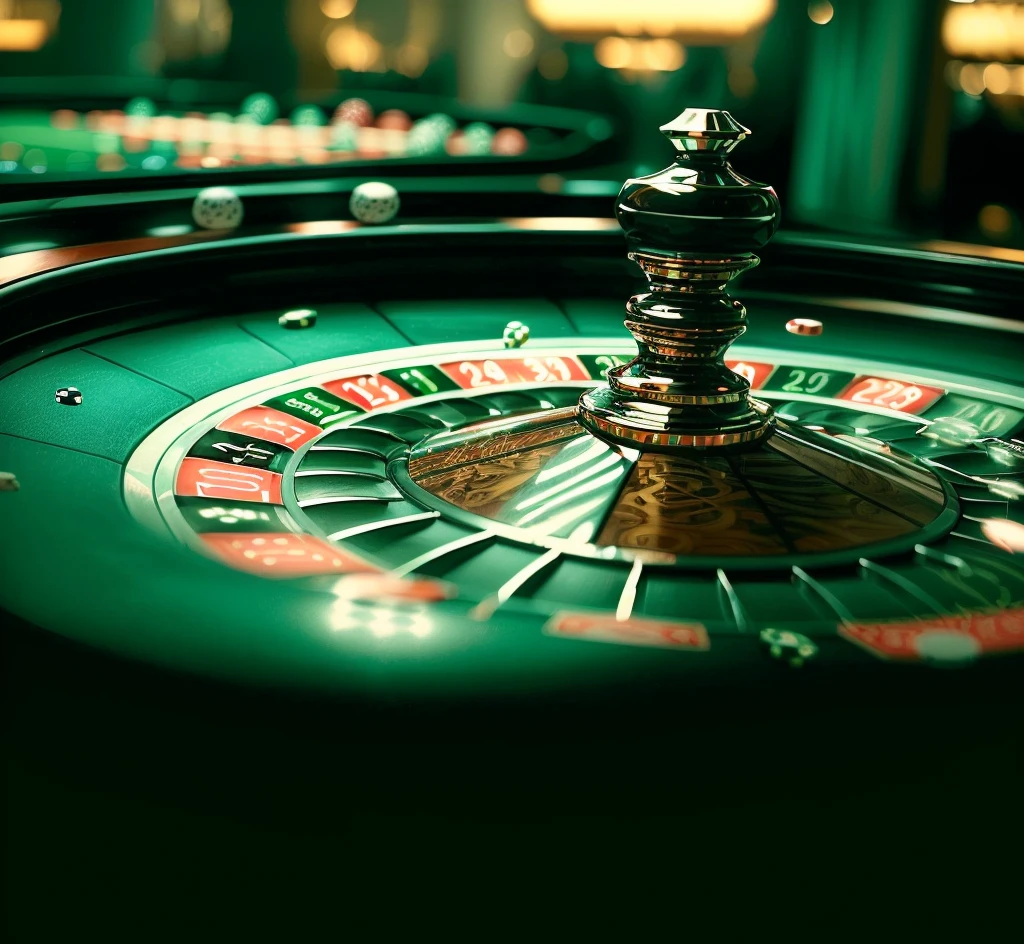 there is a casino roule with a ball on the wheel, indoor casino, casino, inside a casino, online casino logo, gamble, Centered on the table, Shot with Canon EOS R 5, Shot with Canon EOS R5, 3d with depth of field, 特写Lenses, futuristic casino, Lenses, poker, Game Table, Cover photo